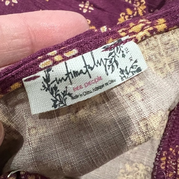 FREE PEOPLE Center of Attention Minidress-Fig Combo - Size XL - Picture 5 of 5